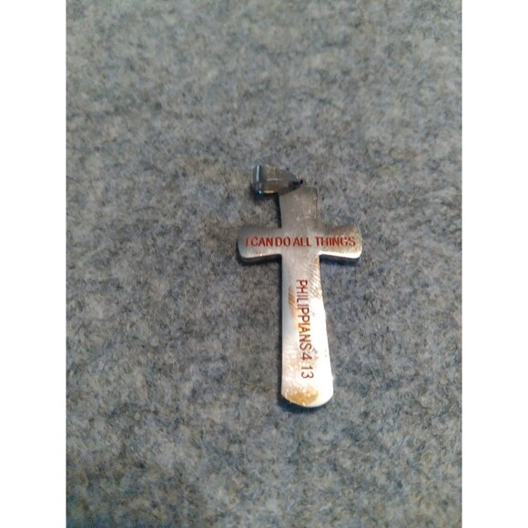 Inspirational Cross Pendant Necklace Philippians 4:13 Religious Jewelry‎ - Picture 2 of 4